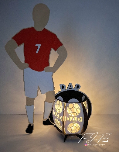 Dad Football Lantern Card Template TF0853,All Fotmats