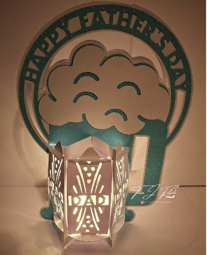 Fathers Day Tankard Lantern Card Template TF0852, All formats