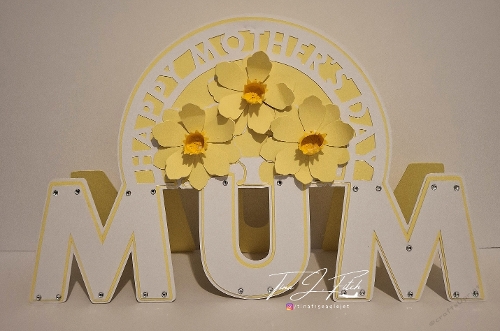Mum Daffodil Round Card Template TF0862, All Formats