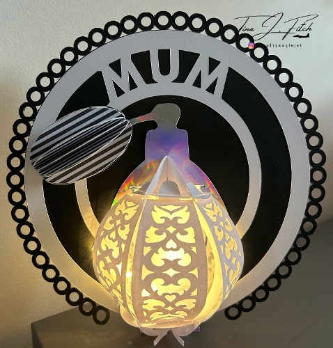 Mum-Mom Lantern Card Template TF0821, All Formats
