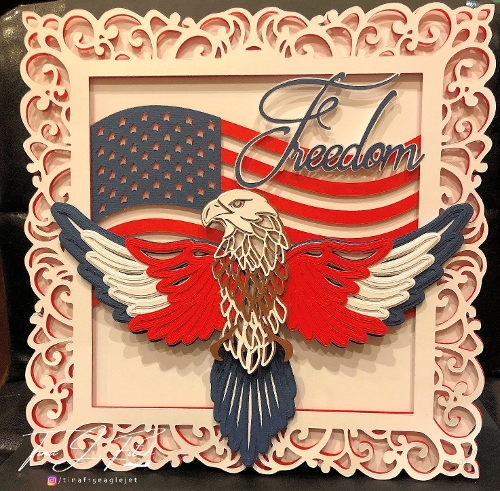 Freedom Eagle Luminaire Card TF0690 All Fomats