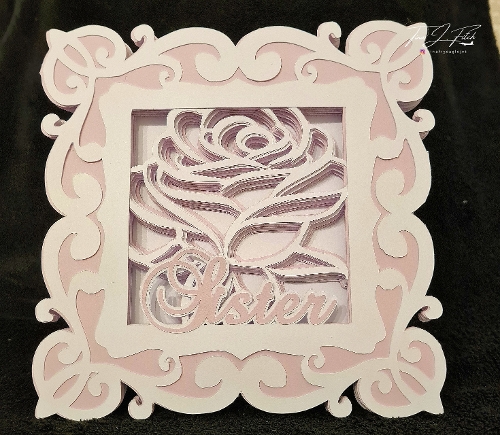 Sister Rose Layered Card/Shadow Box, TF0657
