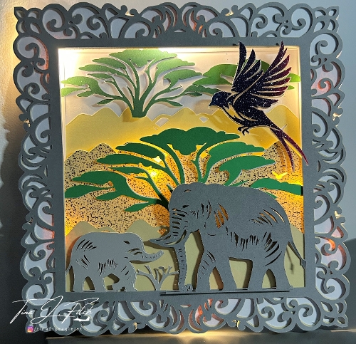 Elephant Luminaire Card Template TF0866, All formats