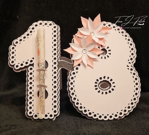18th Floral Money holder card TF0625, ALL formats