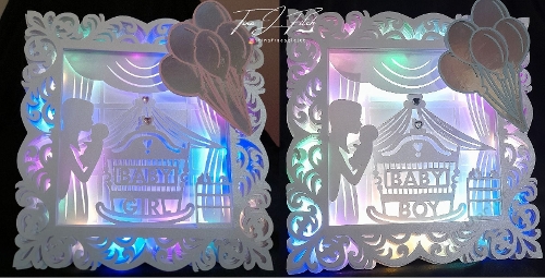 New Baby Boy / Girl Luminaire Card TF0423, all formats