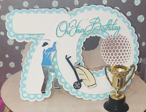 70TH Golf Card Template TF0871, All Formats