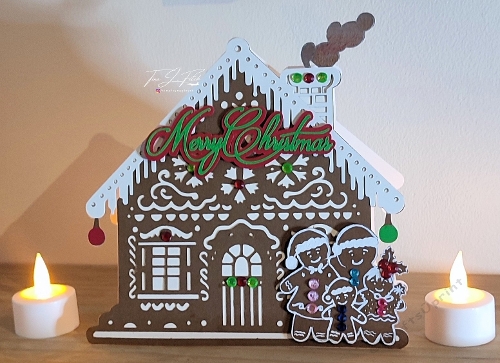 GingerBread Christmas Card Template TF0876, All formats