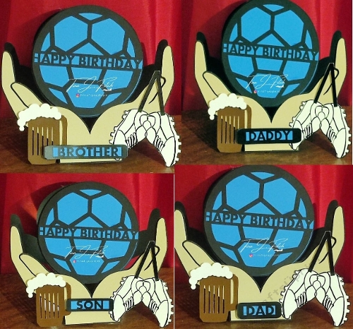 Dad, Daddy, Son, Brother Birthday Football Card Template TF0885 All formats