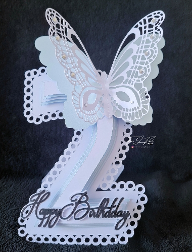 2 Butterfly Birthday Card TF0672, All Formats