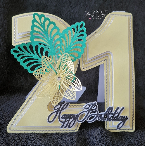 21st Floral Layered Card TF0673, All Formats