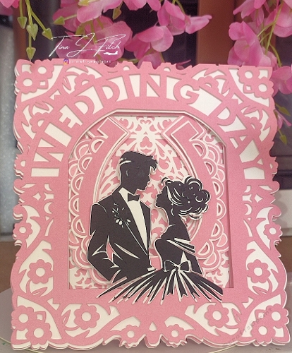 Wedding Horseshoe Luminaire Card Template, TF0893, Cutting Files  All Formats