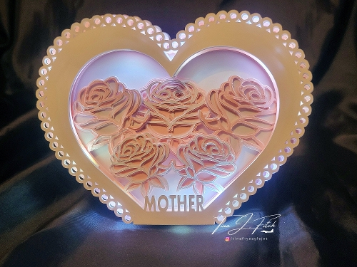 Mother Heart Rose Luminaire Card TF0748, All Formats