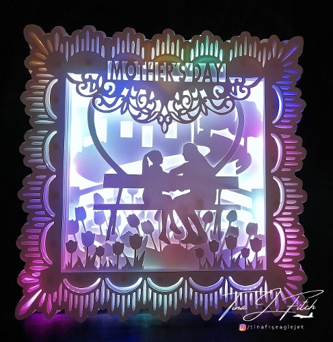Mothers Day, Mum & Daughter Luminaire card TF0452, All Formats
