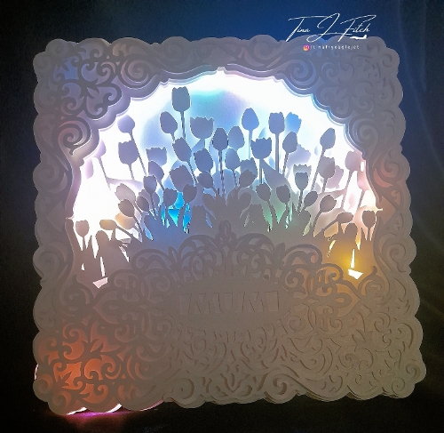 Mum Layered Luminaire Tulip card TF0453 , All Formats
