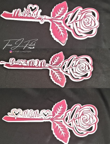 Mom Rose Stem Sentiment toppers TF0512, All Formats