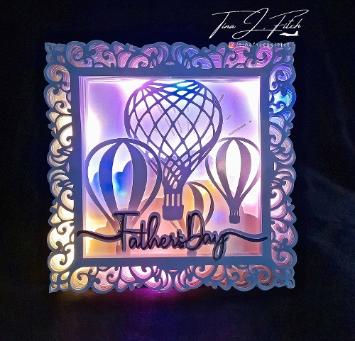 Fathers Day Hot Air Balloon Luminaire Card TF0464, All Formats