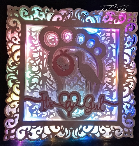 New Baby Girl.Boy Luminaire Card TF0490, All Formats