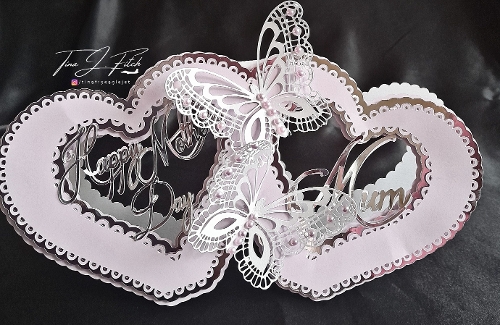 Mothers Day Double Heart Card TF0436, All Formats