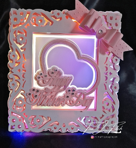 Mothers Day heart Luminaire/Card TF0455,All Formats