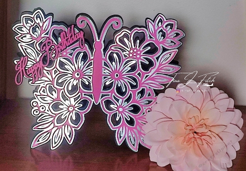 Birthday Butterfly Card Template TF0895, All Formats