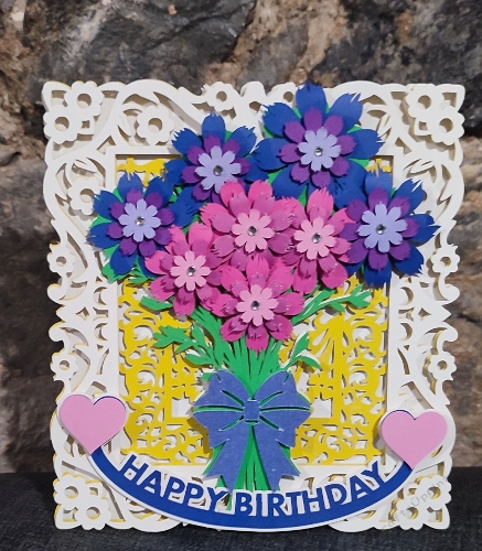 Floral Bouquet Card Template TF0897, All Formats