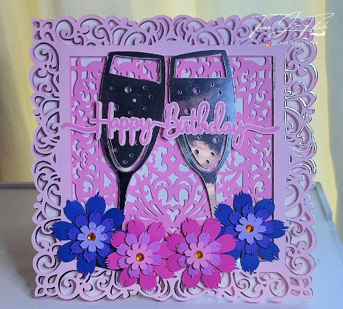 Birthday Glass Card Template TF0896, All Formats
