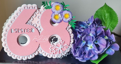 68th Sister Birthday Card Template TF0899, All Formats