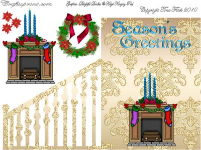 Christmas Stairs Golden Glow