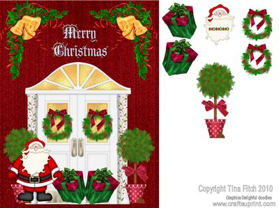 Christmas Santa Front Door