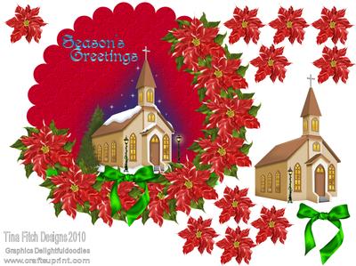 Christmas Poinsettia Front