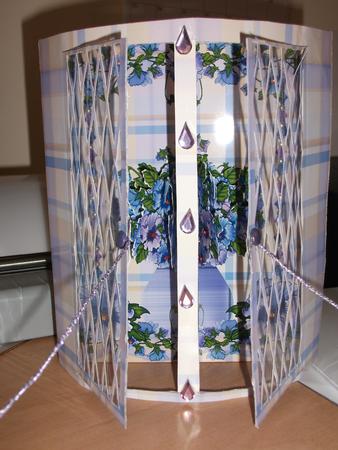 3D Pansy Vase Window Card