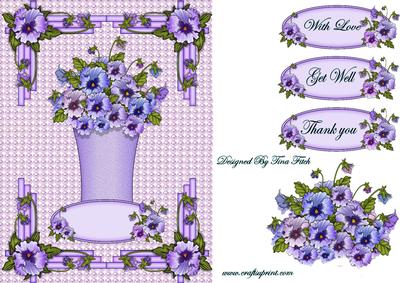 Pansy Vase Card Front