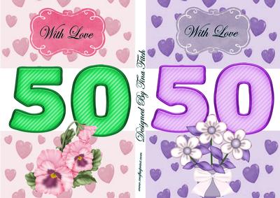 Birthday 50th Card Fronts