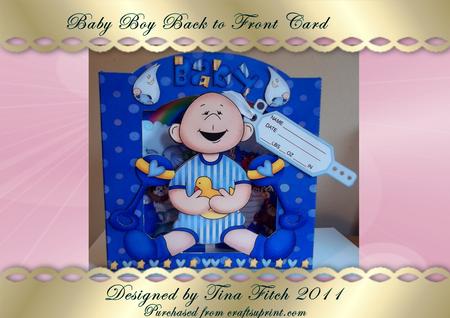Baby Boy Back to Front Card Kit