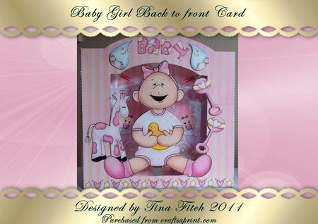 Baby Girl Back to Front Card Kit.