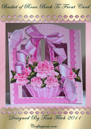 Basket of Roses Back to Front Card Kit