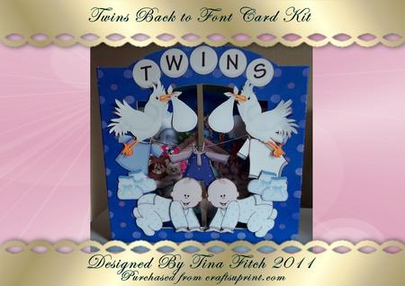 Twins Back to Front Card Kit