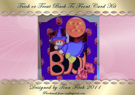 Halloween Boo!back to Front Card Kit