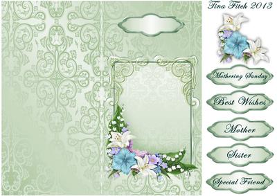 3D Green Hues Card