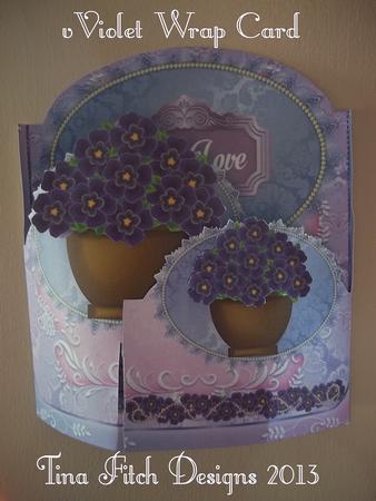 Violet Floral Wrap Card