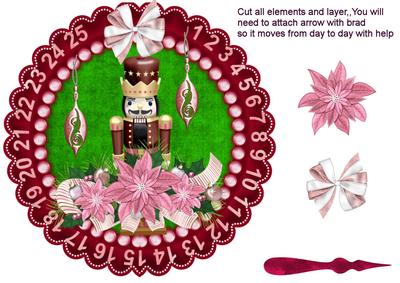 Christmas Nutcracker Advent Calendar Card Front