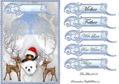 Frosty Christmas Card Front