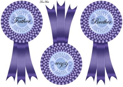 Blue Hued Rosette Toppers