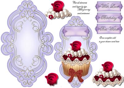Layered Cupcake Topper