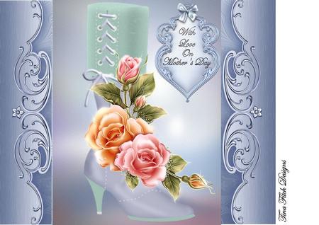 Mother's Day Floral Boot Fronted Card Mini Kit