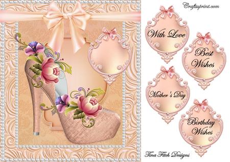 Peach Floral Shoe Mini Kit