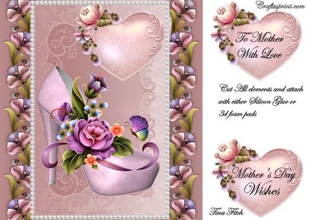 Pink Floral Shoe Kit