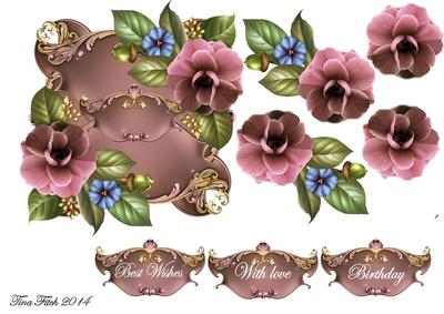 Plum Camellia Layered Topper