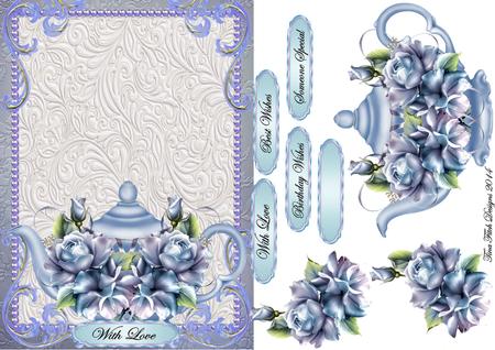 Floral Teapot Card Kit