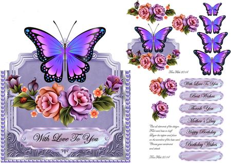 Fluttering Butterfly Overlap Card Kit